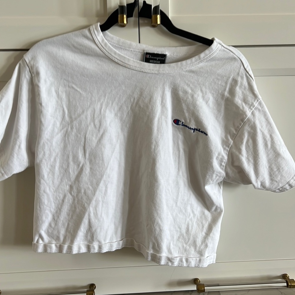 white Champion croptop